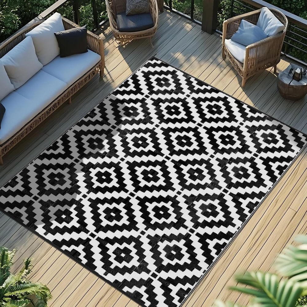 Outdoor Camping Decke - Outdoor Rug 5x8 Waterproof Reversible Patio