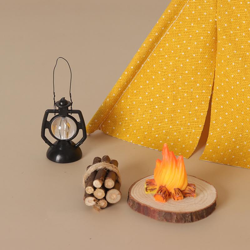 Outdoor Camping Set - 1:12 Scale Camping Tent Model Decoration