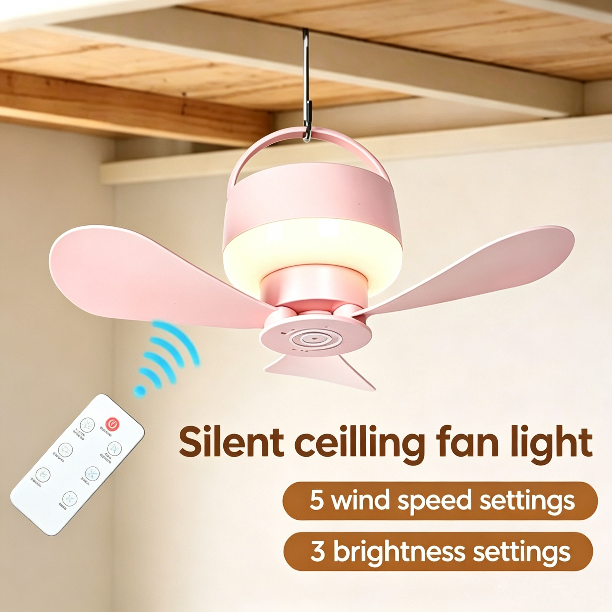 Outdoor Camping Ventilator - Portable With Remote Controlled Small Ceiling