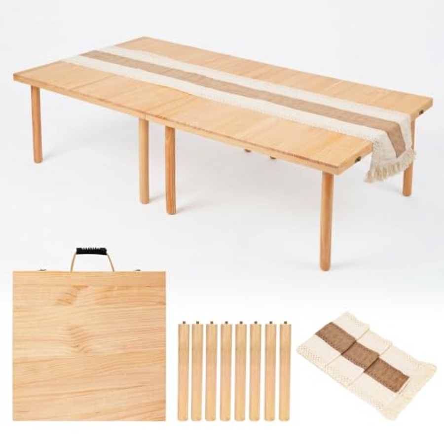 Outdoor Camping Table - Wooden Folding Picnic Table - 60