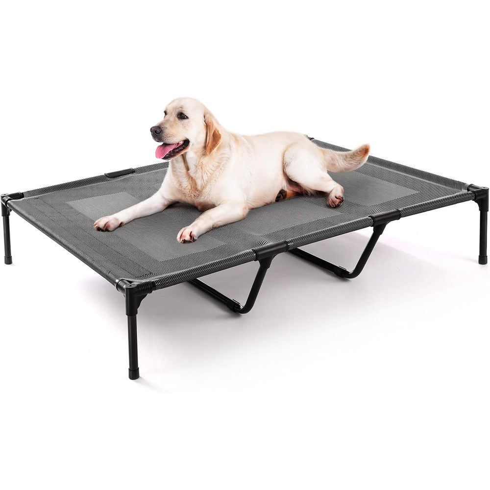 Outdoor Camping Dog Bed - Elevated Dog Bed with Anti-Sag Design,