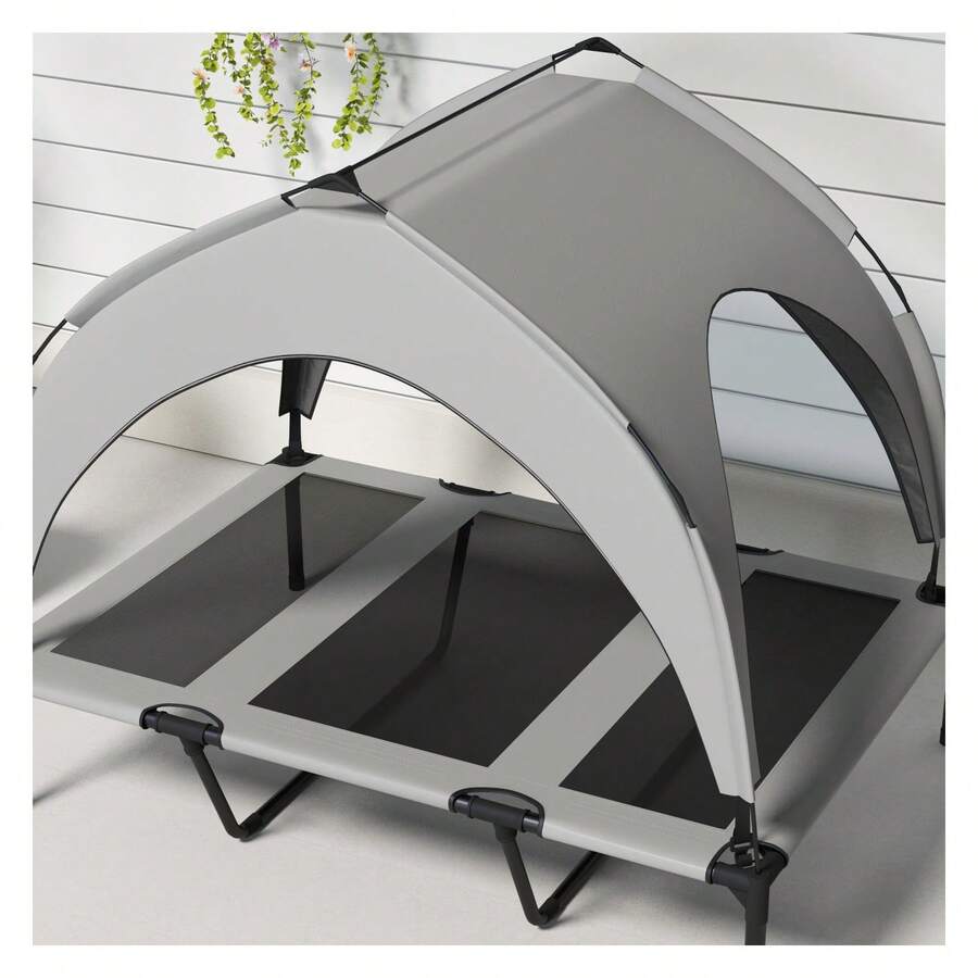 Outdoor Camping Dog Bed - Elevated Dog Bed With Canopy, 42