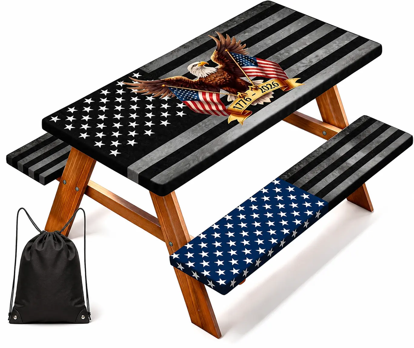 Outdoor Camping Set - 250th Anniversary 6FT Picnic Table Cover