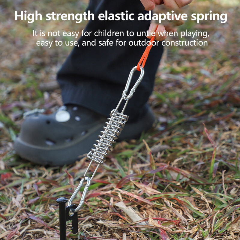 Outdoor Camping Decke - 1/4/5Sets Camping Tent Wind Rope Spring