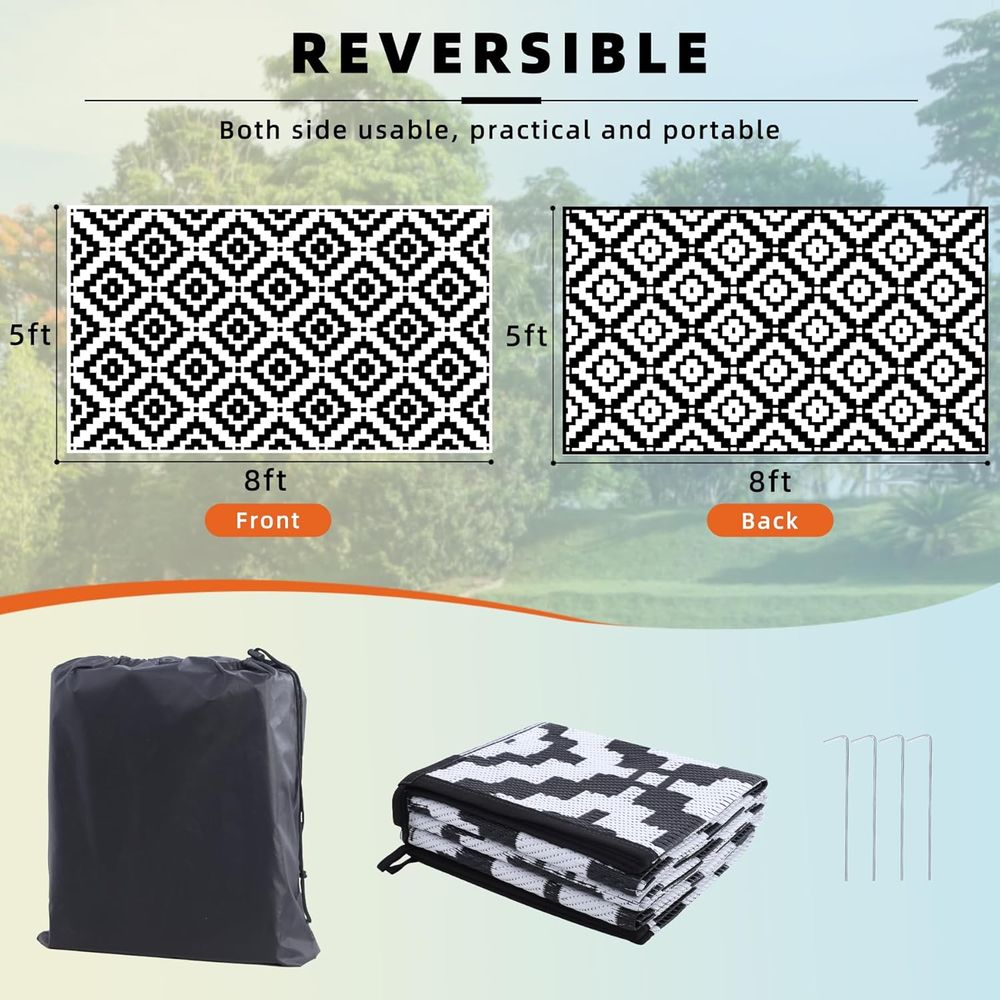 Outdoor Rug 5x8 Waterproof Rev - Outdoor Camping Decke 리뷰 및 가격