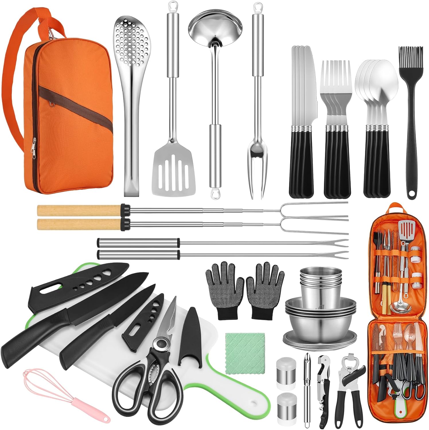 45-Piece Camping Cookware Set  - Camp Utensil Set 리뷰 및 가격