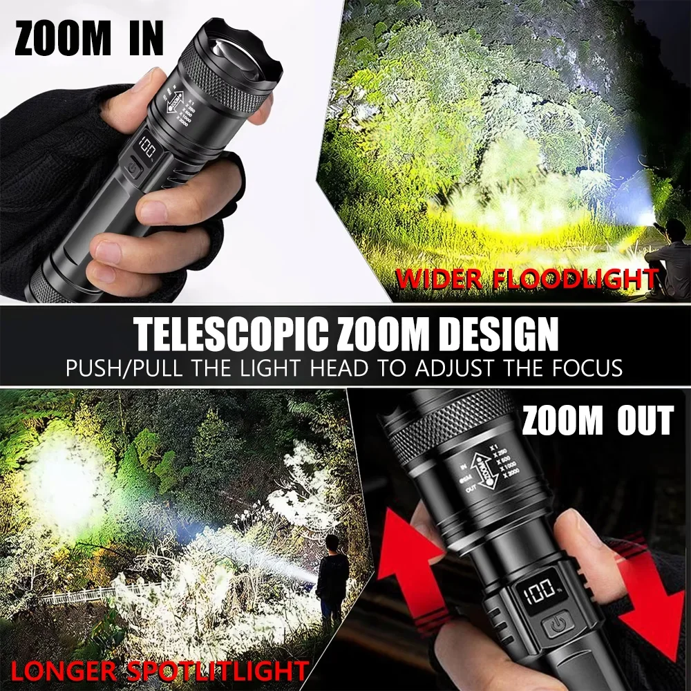100000LM Super Bright Flashlig - Outdoor Camping Glamping 리뷰 및 가격