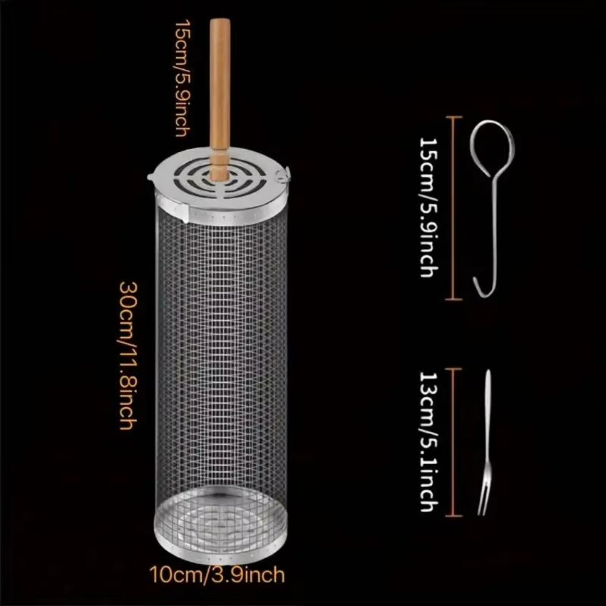 Round Barbecue Grill Basket Se - Outdoor Camping Set 리뷰 및 가격