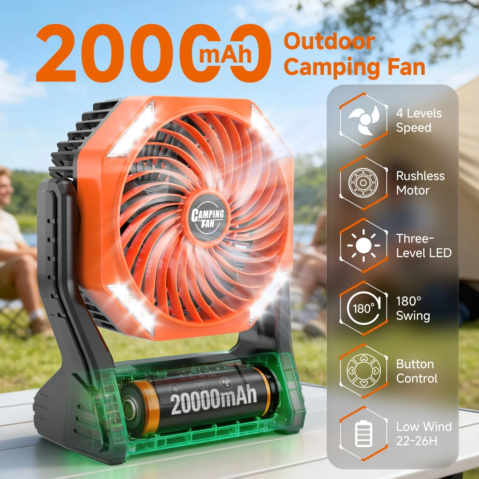 DDHOME 20000mAh Camping Fan wi - Outdoor Camping Table 리뷰 및 가격