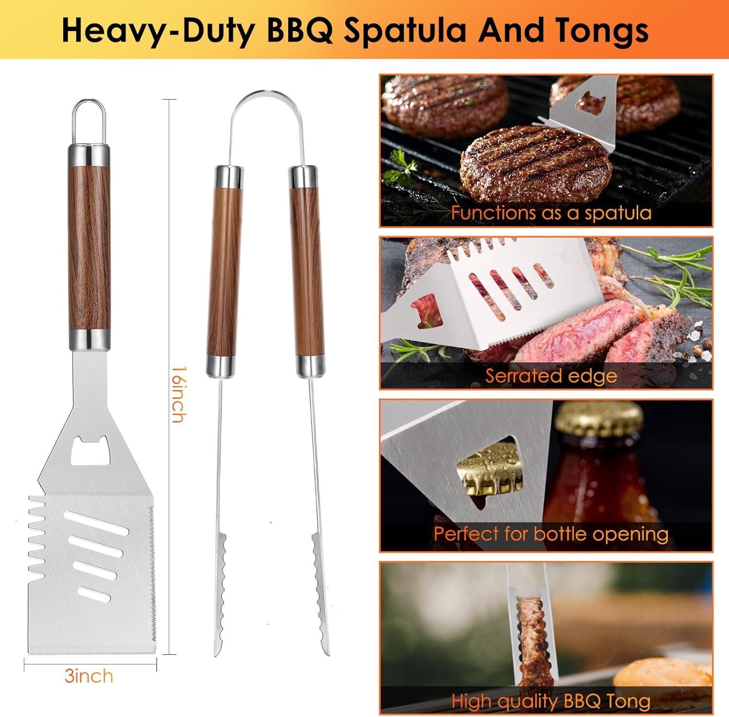 34Pcs Heavy Duty Grill Tools S - Camp Utensil Set 리뷰 및 가격