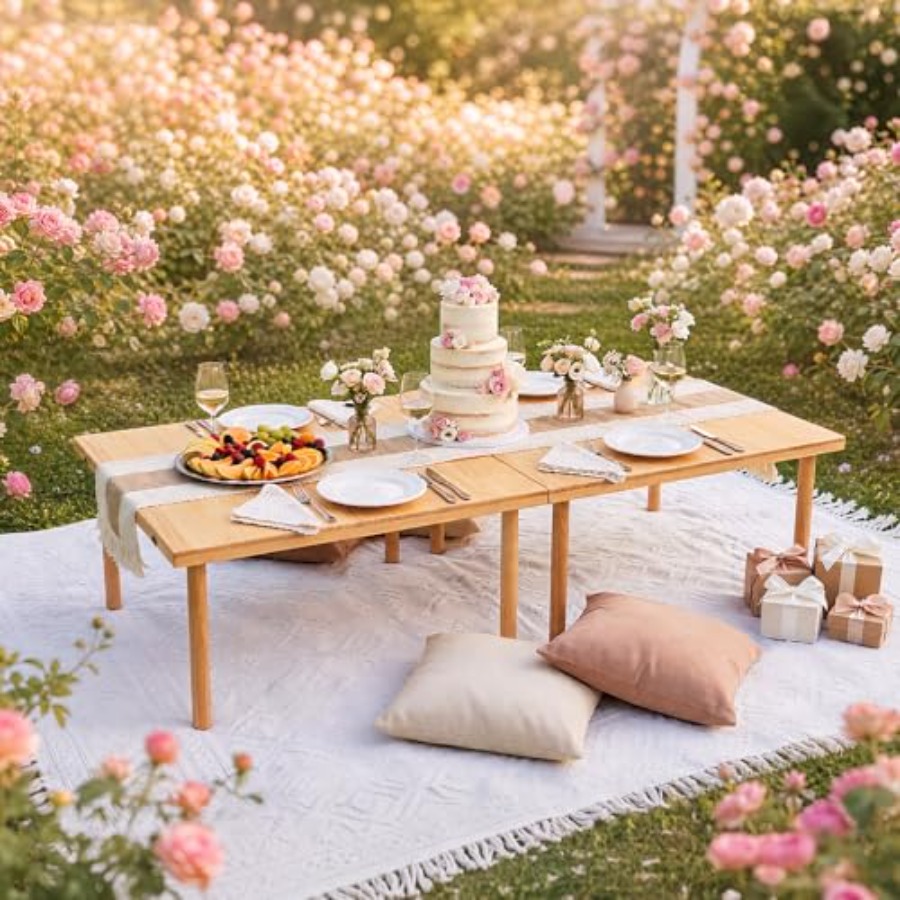 Wooden Folding Picnic Table -  - Outdoor Camping Table 리뷰 및 가격