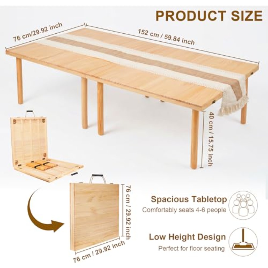 Wooden Folding Picnic Table -  - Outdoor Camping Table 리뷰 및 가격