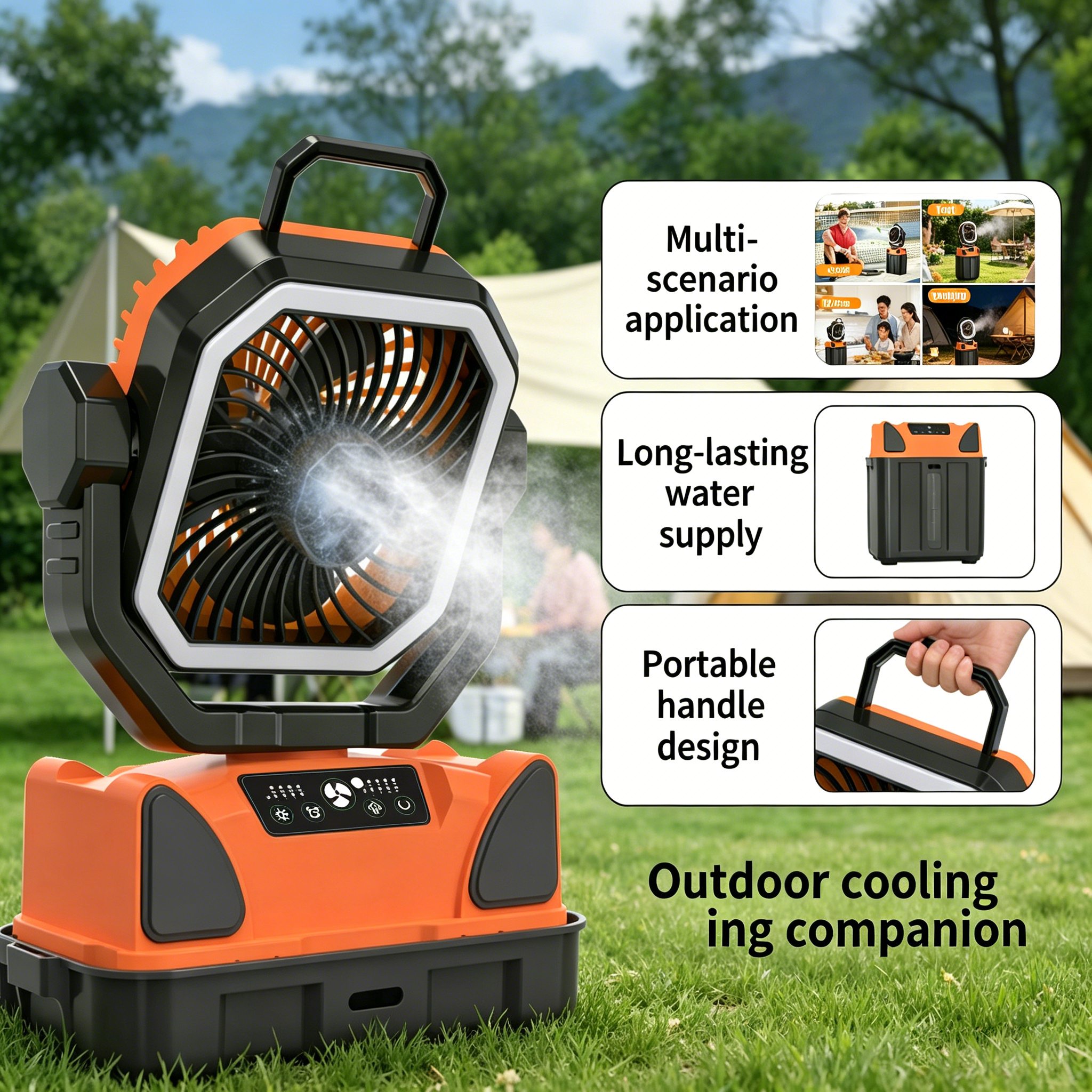 30000mAh Spray Camping Fan wit - Outdoor Camping Ventilator 리뷰 및 가격