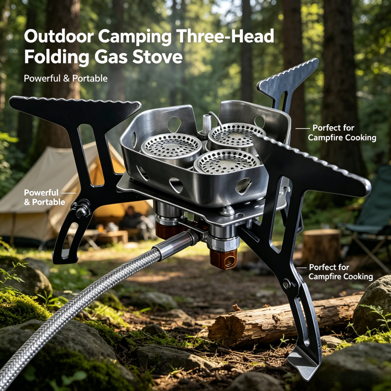 Portable 3-Burner Gas Stove, F - Outdoor Gas Camping Oven 리뷰 및 가격