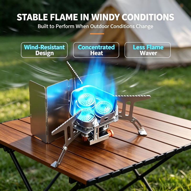 Portable 3-Burner Gas Stove, F - Outdoor Gas Camping Oven 리뷰 및 가격