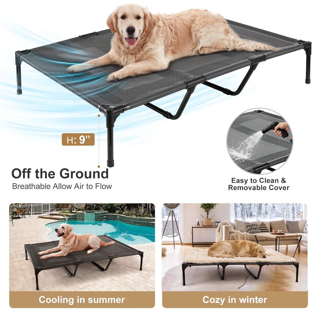 Elevated Dog Bed with Anti-Sag - Outdoor Camping Dog Bed 리뷰 및 가격