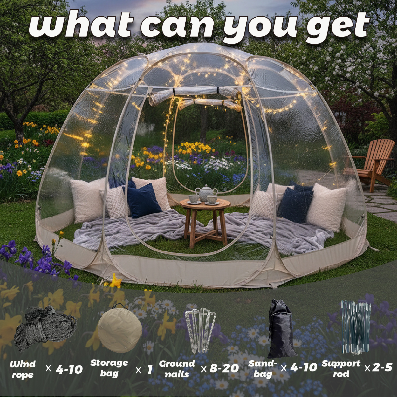 Large Quick-Set Bubble Tent Po - Outdoor Camping In Winter 리뷰 및 가격