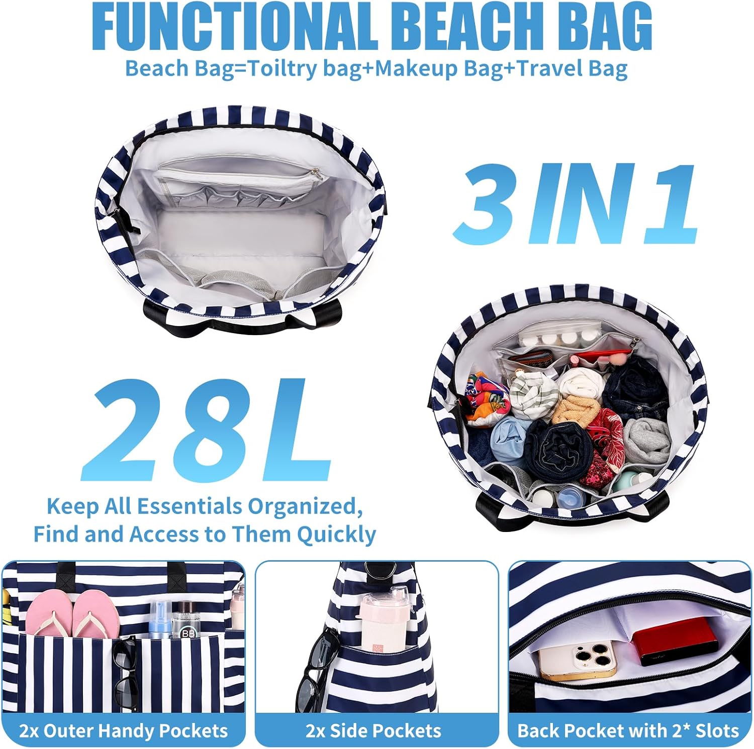 Large Waterproof Beach Bag wit - Dry Bag Waterproof 리뷰 및 가격