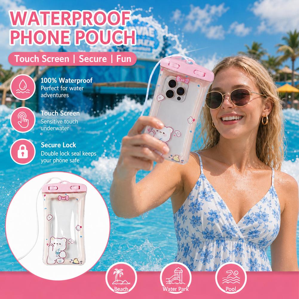 Cute Bear Waterproof Phone Cas - Dry Bag Waterproof 리뷰 및 가격