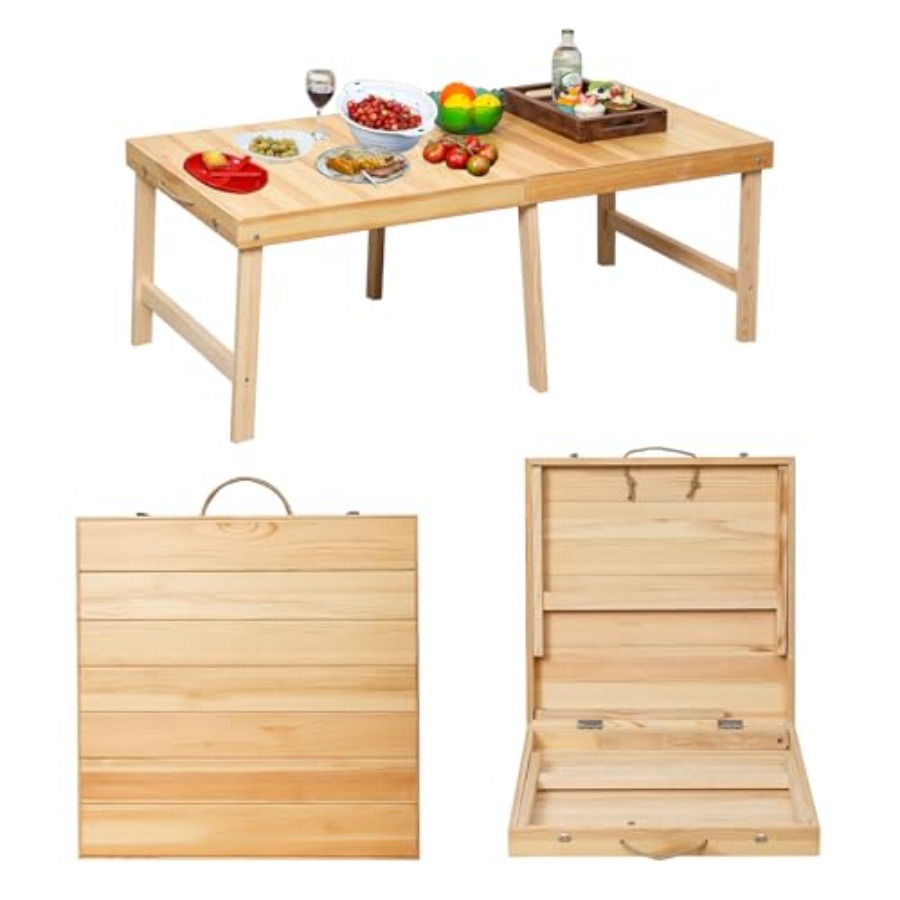 Foldable Boho Wooden Picnic Ta - Outdoor Camping Table 리뷰 및 가격
