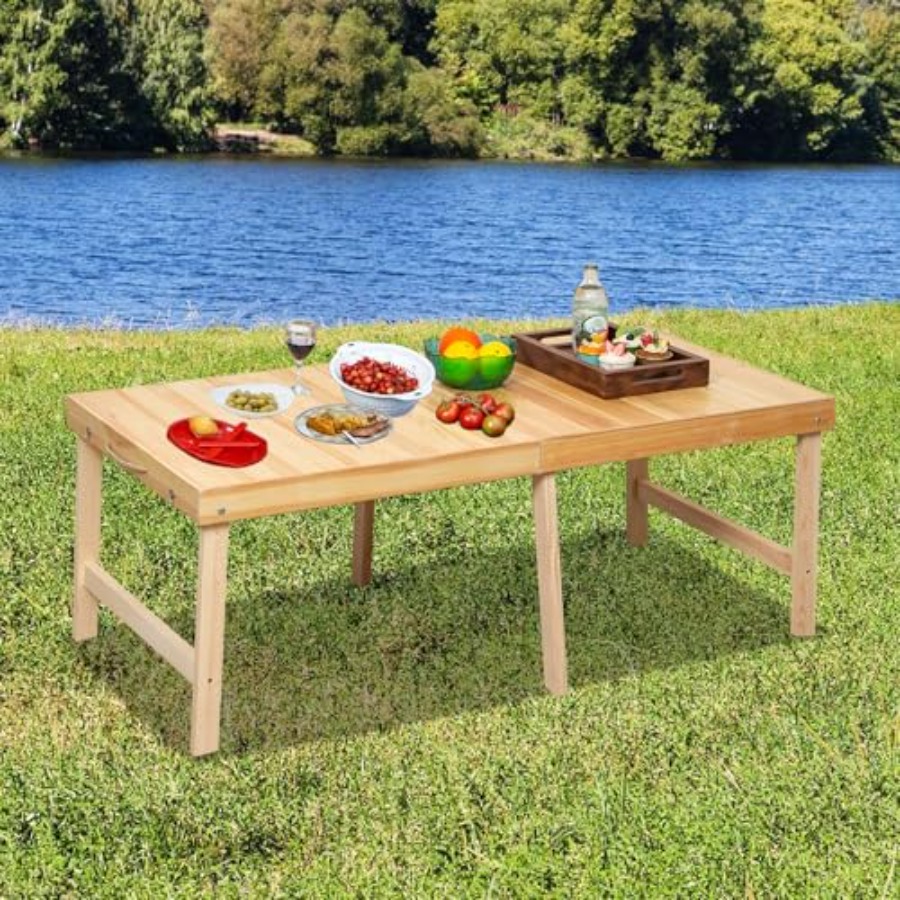 Foldable Boho Wooden Picnic Ta - Outdoor Camping Table 리뷰 및 가격
