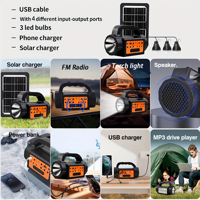 Solar Rechargeable Camping Lig - Outdoor Camping Light Portable 리뷰 및 가격