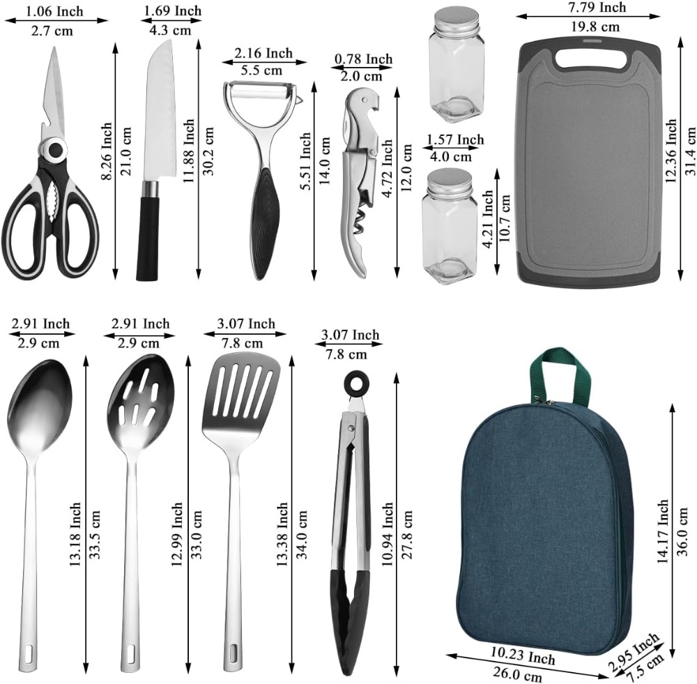 Camping Cooking Utensil Set 10 - Camp Utensil Set 리뷰 및 가격