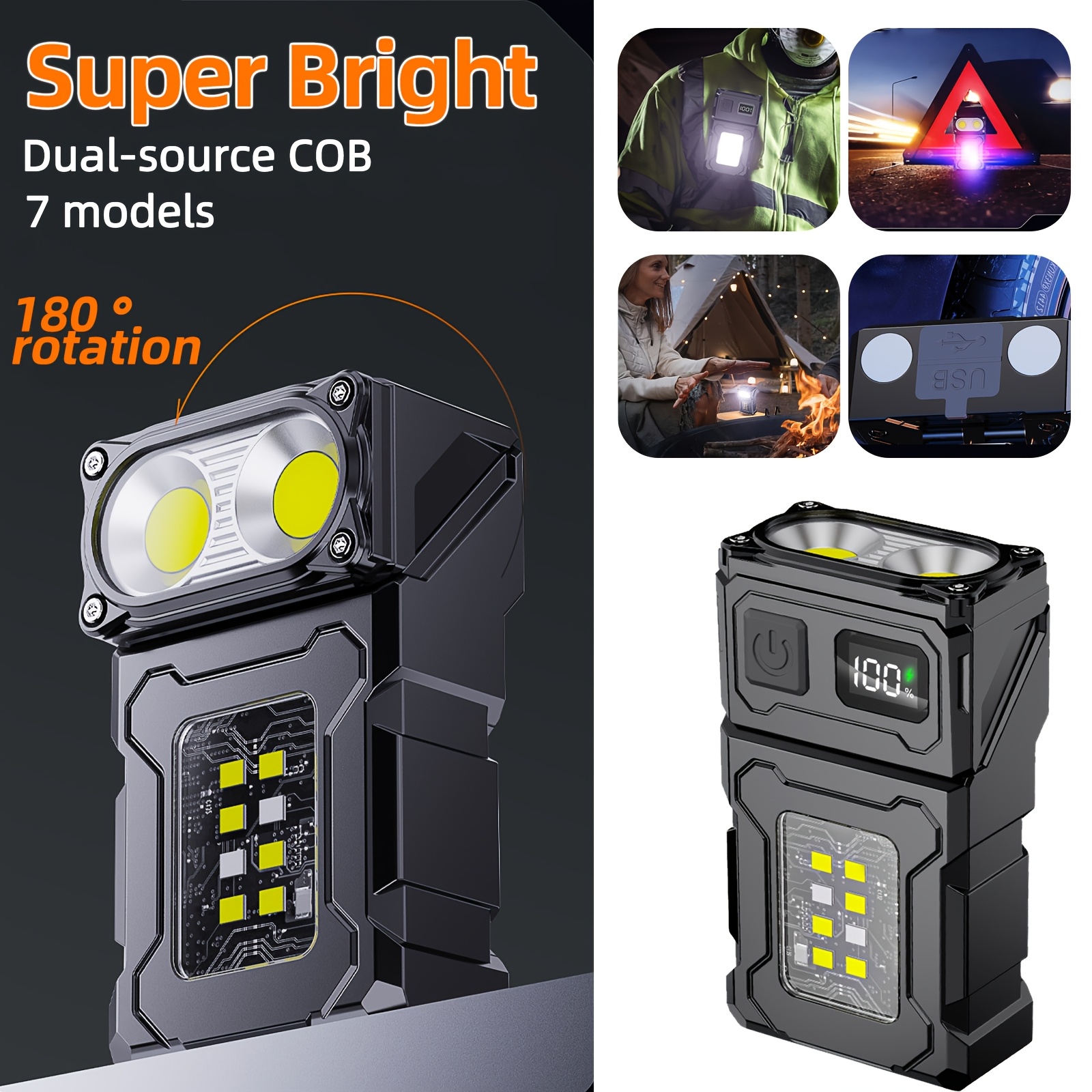 2/1Pcs Portable Flashlight Sup - Outdoor Camping Glamping 리뷰 및 가격