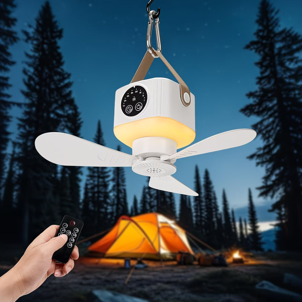 Portable Ceiling Fan with Ligh - Outdoor Camping Ventilator 리뷰 및 가격