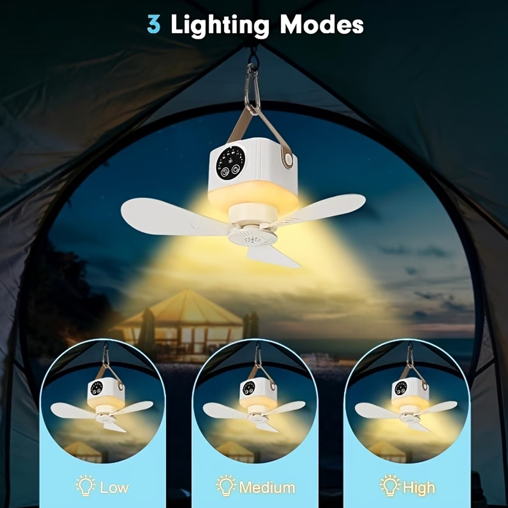 Portable Ceiling Fan with Ligh - Outdoor Camping Ventilator 리뷰 및 가격