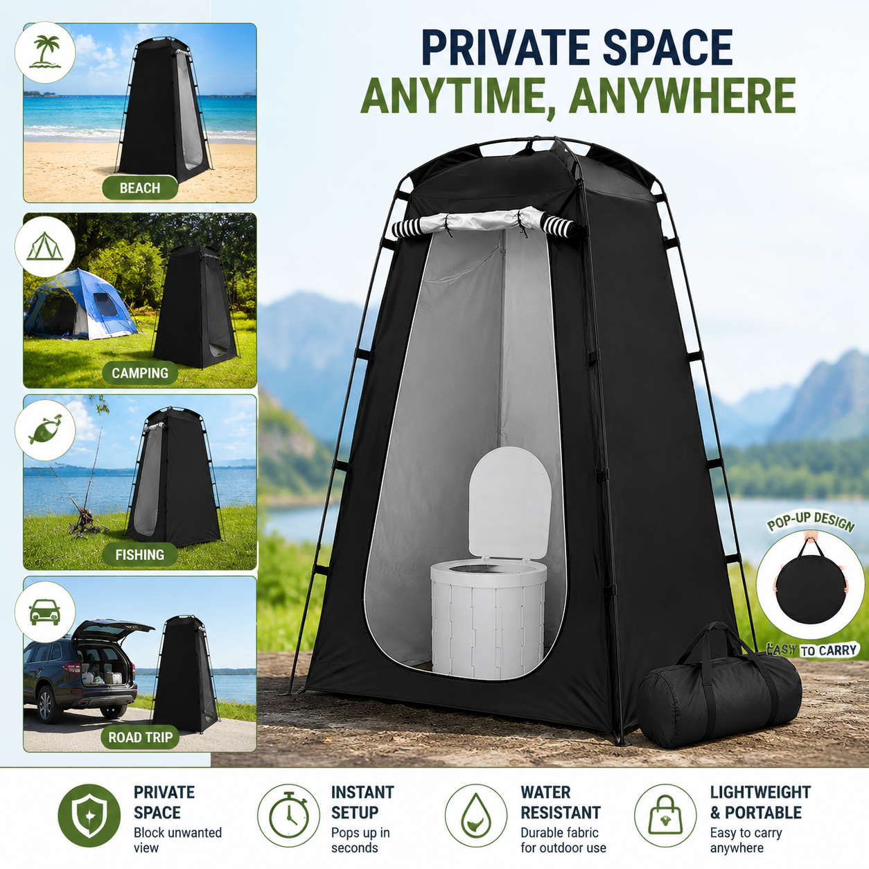 Outdoor Portable Privacy Tent  - Outdoor Camping Toilet Tent 리뷰 및 가격