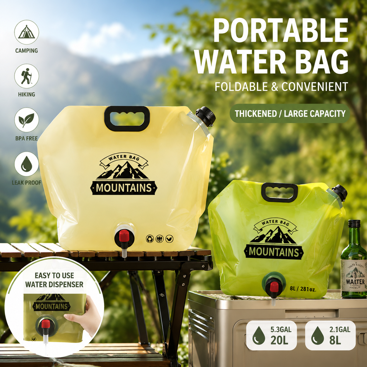 Camping Water Container Collap - Outdoor Camping Water Jug 리뷰 및 가격