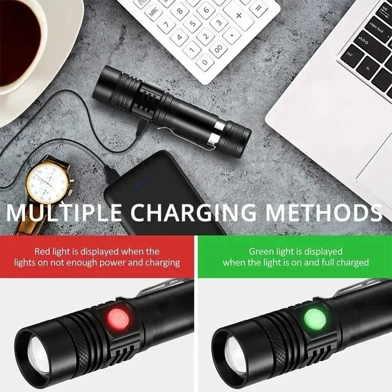 T6 LED Rechargeable Flashlight - Outdoor Camping Glamping 리뷰 및 가격