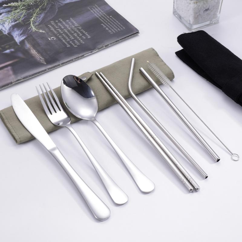 8 Pcs/Set Tableware Travel Cut - Camp Utensil Set 리뷰 및 가격