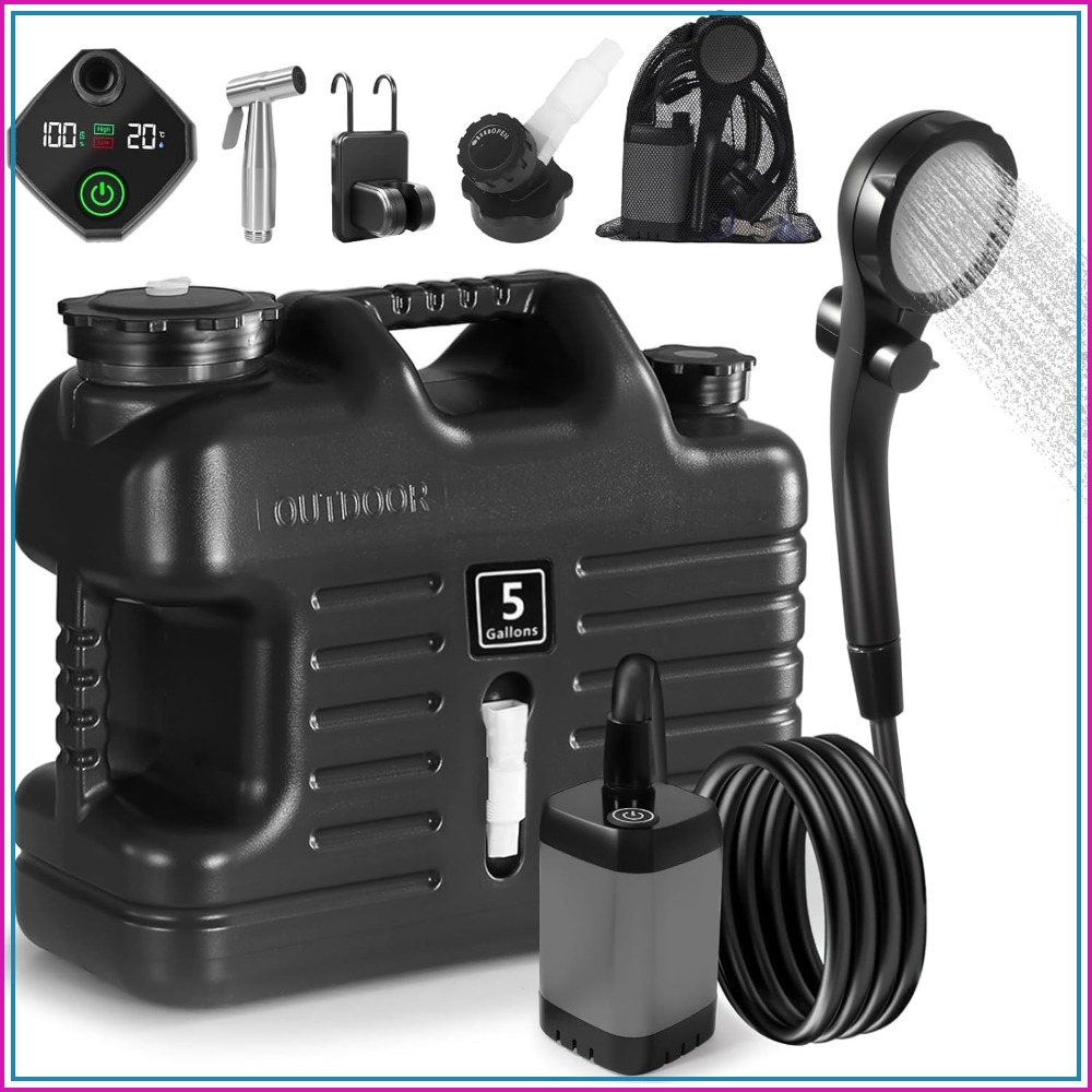 Portable Camping Shower with 5 - Outdoor Camping Water Jug 리뷰 및 가격