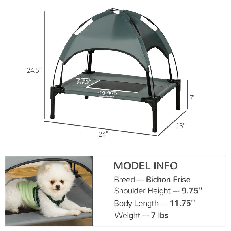 PawHut Elevated Dog Bed with R - Outdoor Camping Dog Bed 리뷰 및 가격