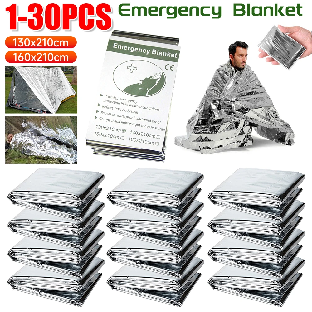 1-30PCS Emergency Blanket Outd - Outdoor Camping Mat Waterproof 리뷰 및 가격