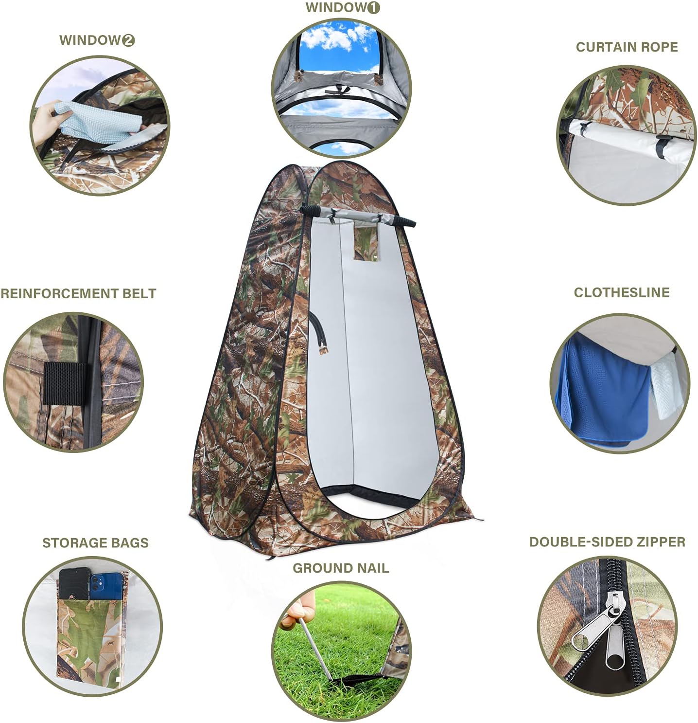 Pop Up Privacy Shower Tent - P - Outdoor Camping Toilet Tent 리뷰 및 가격